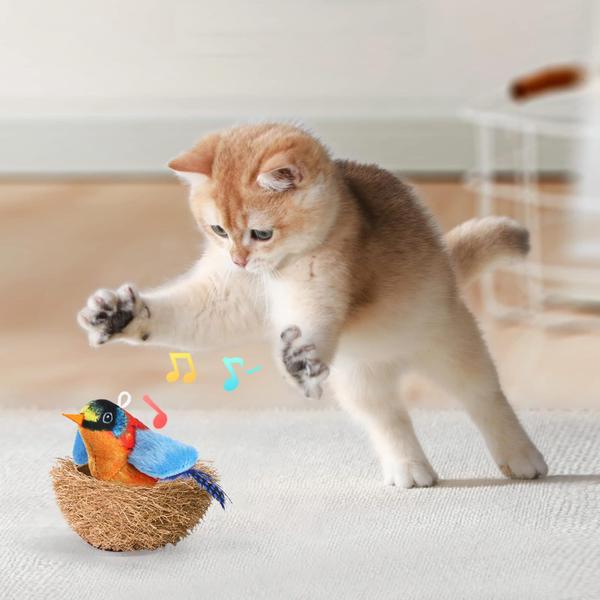 Imagem de Catnip Toy Bird YASUOA Chirping Toy Bird 2 unidades para gatos