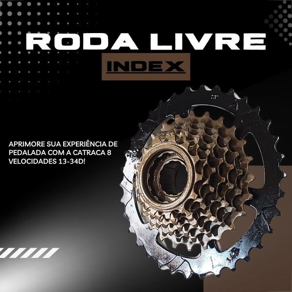 Imagem de Catraca Bicicleta De Marcha Roda Livre Aro 29 8 Velocidades 13/34D Rosca 24 Marchas Index Bike Mtb 13-34 Dentes