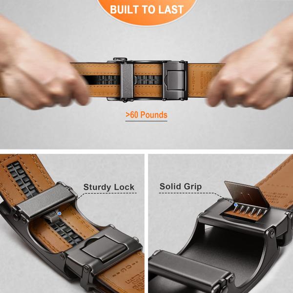 Imagem de Catraca deslizante Belt BULLIANT para homens Tawny, cintura de 66 a 81 cm