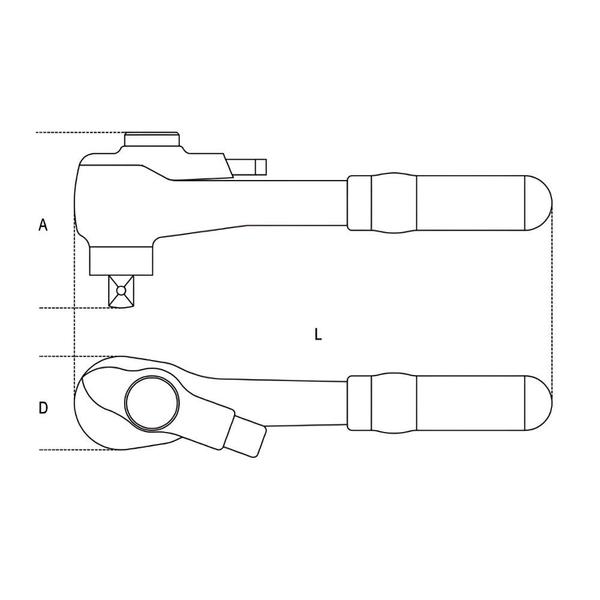 Imagem de Catraca Reversível de 1/2'' com Sistema de Bloqueio Isolada 1000V 920MQ/55A Beta