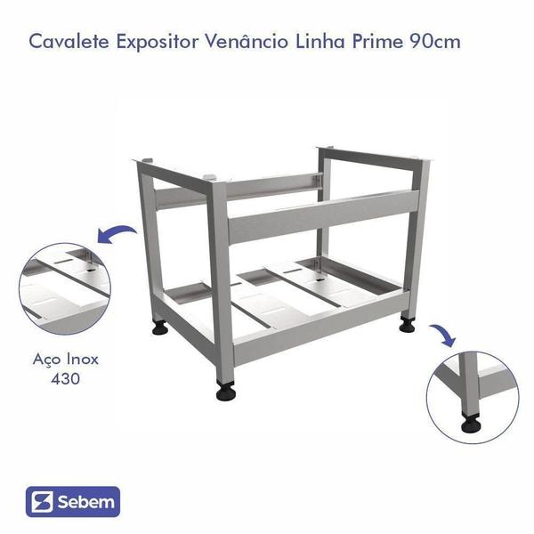 Imagem de Cavalete Chapas E Char Broiler Venâncio Linha Prime 90Cm