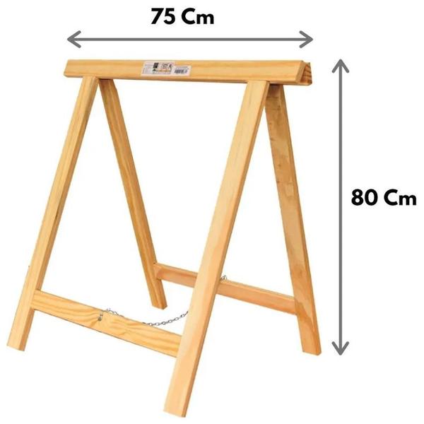 Imagem de Cavalete de Madeira 75x80cm - 213 - ESCADAS SEGURANÇA