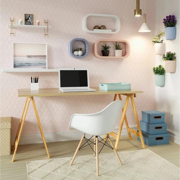 Imagem de Cavalete madeira pinus 100cm p/ bancada Home office