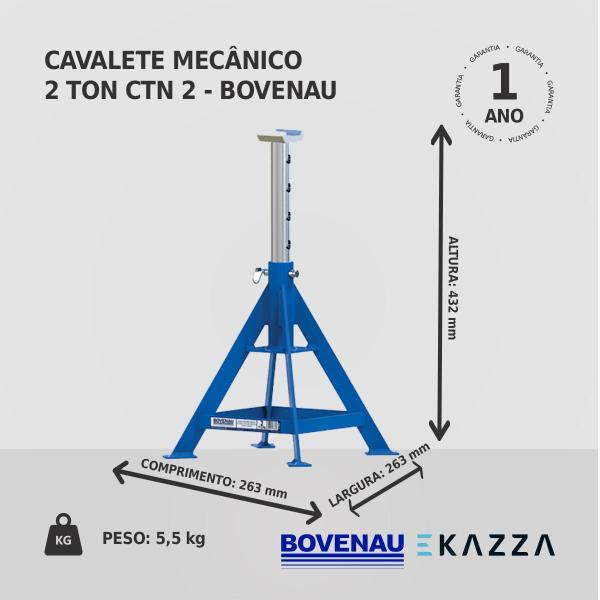 Imagem de Cavalete Mecânico 2 Toneladas CTN2 - Bovenau