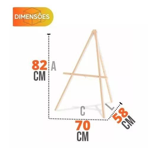 Imagem de Cavalete Tripe Para Lousas E Quadros - 85cm - Junges