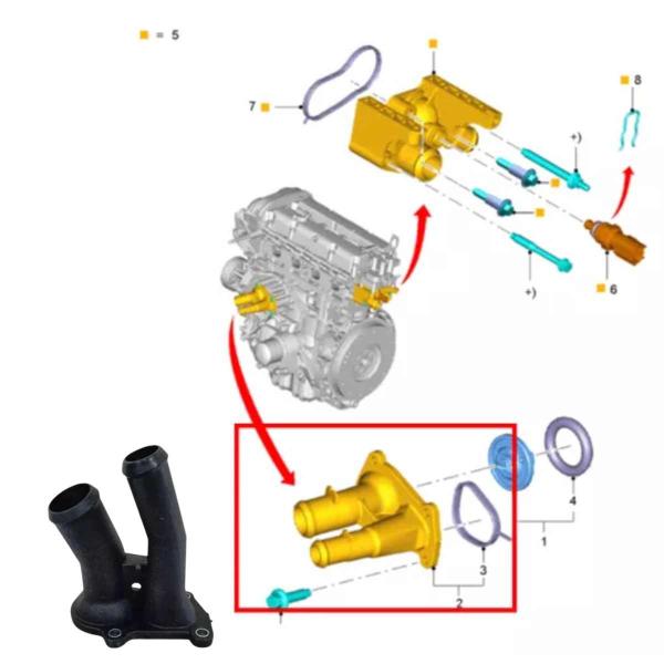 Imagem de Cavalete Valvula Termostatica Ford Ka Sigma - 15/18 Original