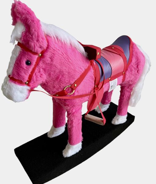 Imagem de Cavalinho Balanço Rosa Super Luxo King Top De Linha