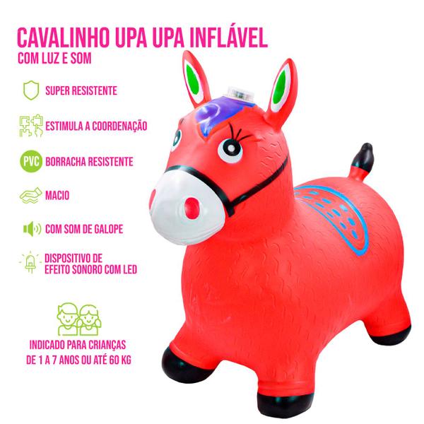 Cavalinho De Borracha Brinquedo Pula Upa Upa Infantil Cavalo - Amana Store Imagem de Cavalinho De Borracha Brinquedo Pula Upa Upa Infantil Cavalo