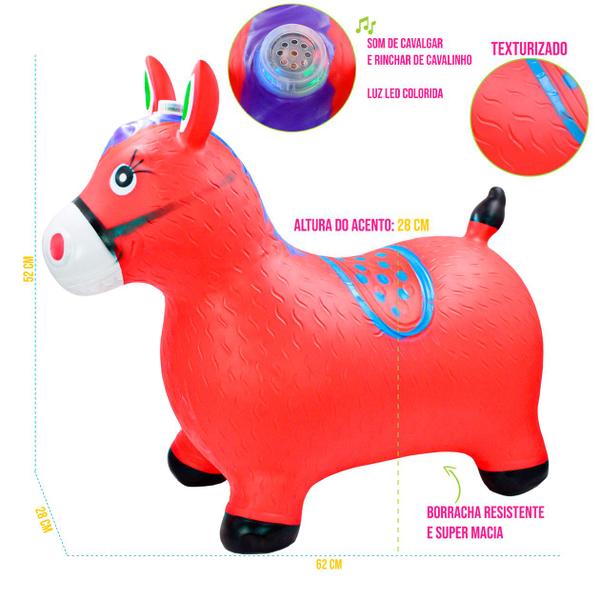 Cavalinho De Borracha Brinquedo Pula Upa Upa Infantil Cavalo - Amana Store Imagem de Cavalinho De Borracha Brinquedo Pula Upa Upa Infantil Cavalo