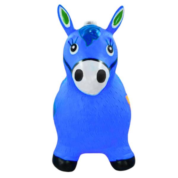 Imagem de Cavalinho Upa Upa Brinquedo Pocoto Inflavel Musical Cor:Azul