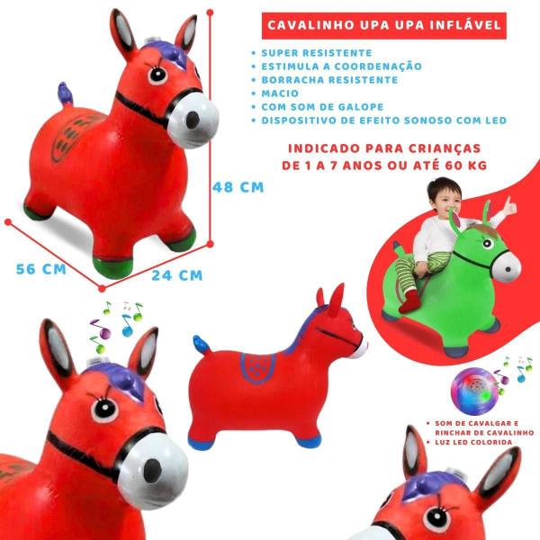 Imagem de Cavalinho Upa Upa Brinquedo Pula Pula Musical Borracha 62cm