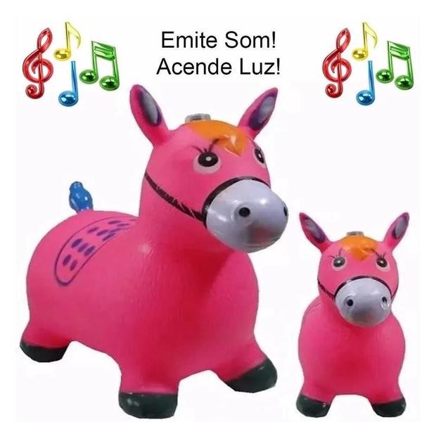 Imagem de Cavalinho Upa Upa Brinquedo Pula Pula Pocoto Musica Rosa