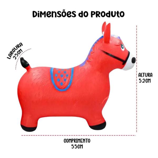 Imagem de Cavalinho Upa Upa Pocoto Inflavel Musical Cor:Vermelho