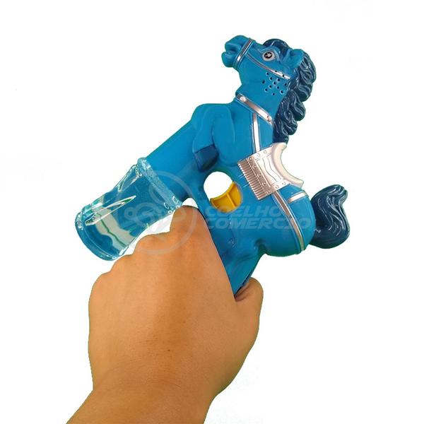 Imagem de Cavalo Bolhudo Brinquedo Pop Tik Tok Lança Bolhas Sabão Mágica Criança Infantil - Azul 17