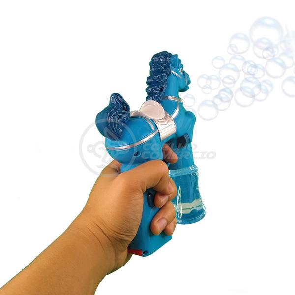 Imagem de Cavalo Bolhudo Brinquedo Pop Tik Tok Lança Bolhas Sabão Mágica Criança Infantil - Azul 18