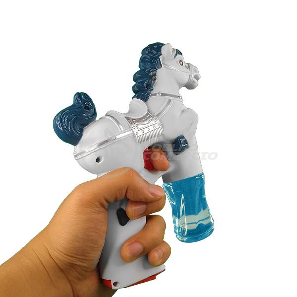 Imagem de Cavalo Bolhudo Brinquedo Pop Tik Tok Lança Bolhas Sabão Mágica Criança Infantil - Branco 10