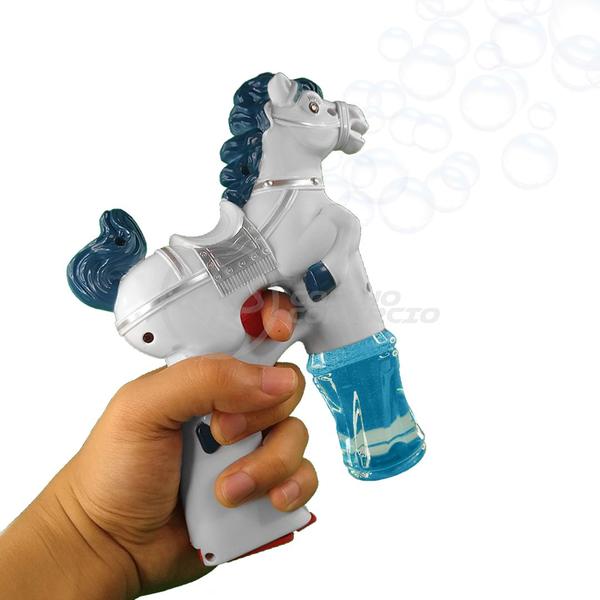 Imagem de Cavalo Bolhudo Brinquedo Pop Tik Tok Lança Bolhas Sabão Mágica Criança Infantil - Branco 10