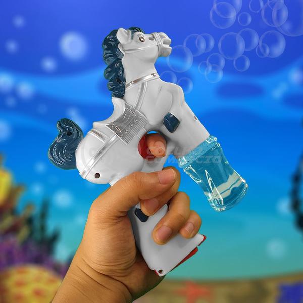 Imagem de Cavalo Bolhudo Brinquedo Pop Tik Tok Lança Bolhas Sabão Mágica Criança Infantil - Branco 26