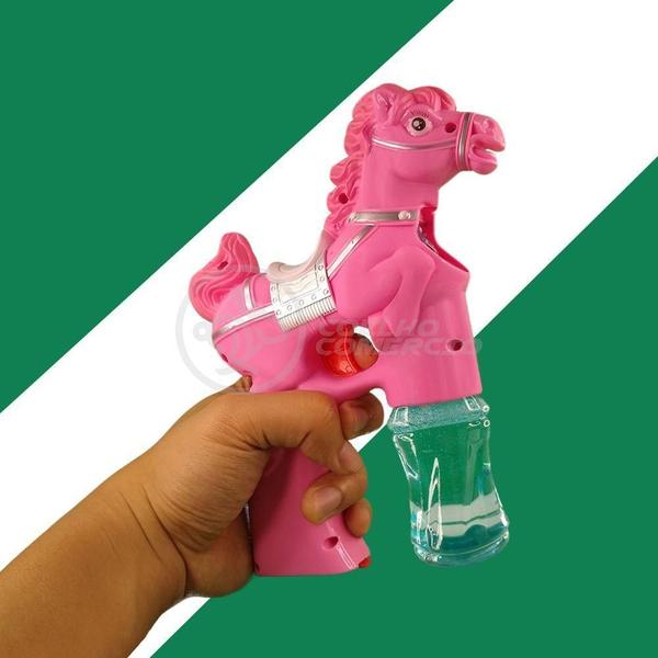 Imagem de Cavalo Bolhudo Elétrica Pop Tik Tok Lança Bolhas Rosa