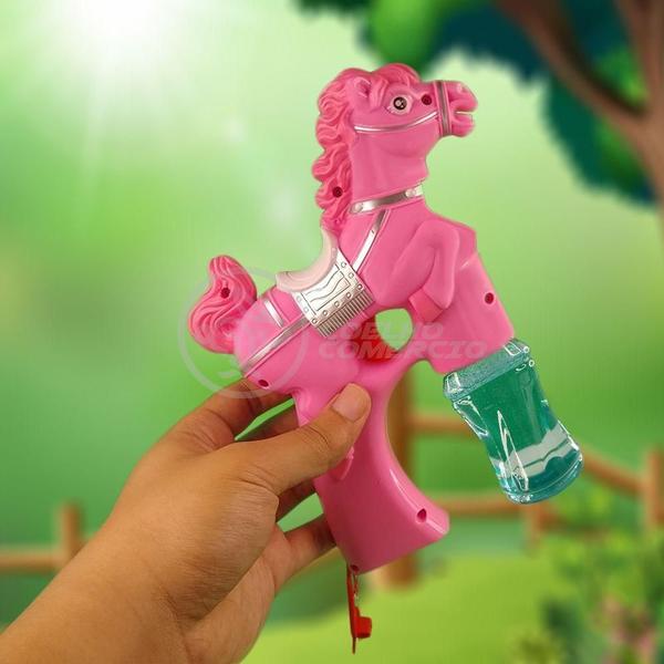 Imagem de Cavalo Bolhudo Elétrica Pop Tik Tok Lança Bolhas Rosa