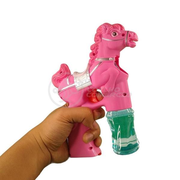 Imagem de Cavalo Bolhudo Elétrica Pop Tik Tok Lança Bolhas Rosa