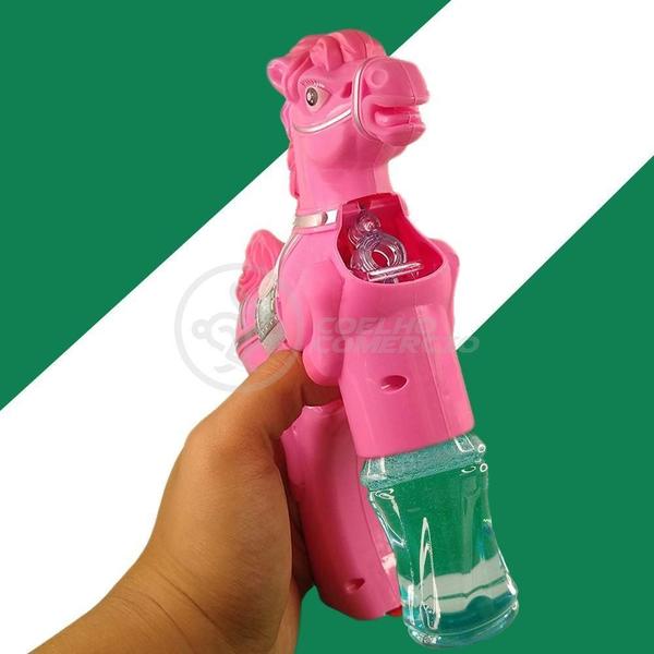 Imagem de Cavalo Bolhudo Elétrica Pop Tik Tok Lança Bolhas Sabão Rosa