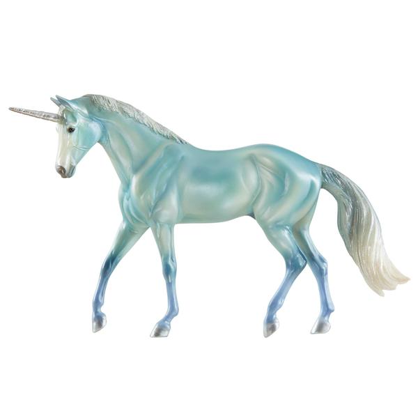 Imagem de Cavalo de Brinquedo Azul Unicórnio Le Mer Breyer  1:12 Escala  9,75' x 7'