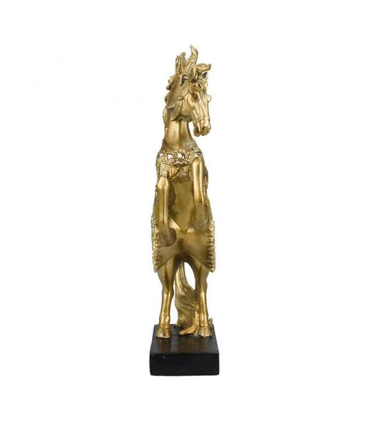 Imagem de Cavalo Dourado Empinando 26.5cm - Resina Animais