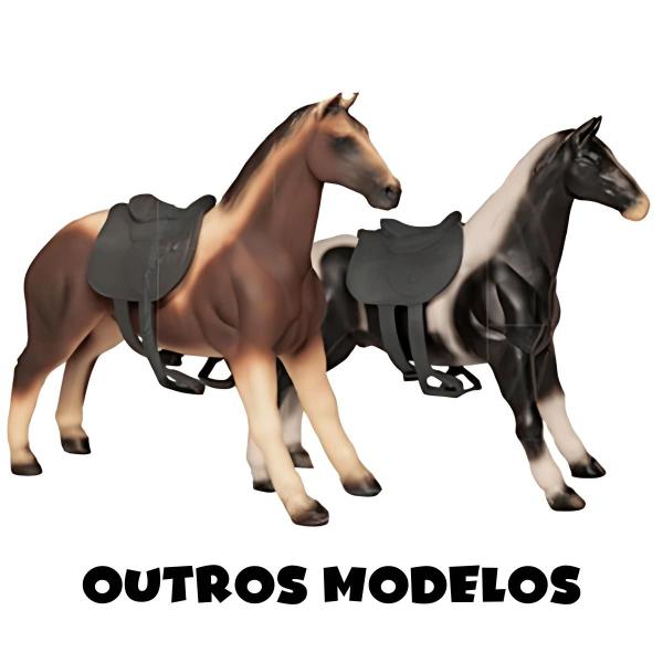 Imagem de Cavalo Malhado de Vinil Com Sela Preto Db Play