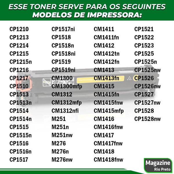 Imagem de Cb542 - toner color compatível com cb542 cf212 ce322a yellow