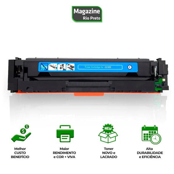 Imagem de Cc531a - toner compatível com cc531a / ce411a / cf381a cyan / azul  304a 305a cm2320 cp2025 cm2320n m451 m351 m475 m