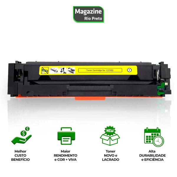 Imagem de Cc532a - toner compatível com cc532a / ce412a / cf382a yellow / amarelo  304a 305a cm2320 cp2025 cm2320n m451 m351 m