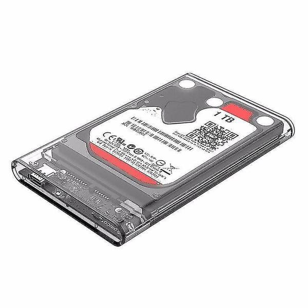 Imagem de Cd 2,5 polegadas tipo-c para sata3 gabinete de disco rígido transparente externo ssd hdd case suporte uasp