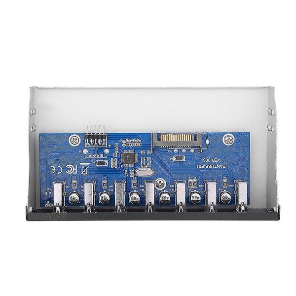 Cd 5,25 polegadas 9 pinos para 7 portas usb 2.0 hub computador cd-rom drive bay cd rom painel frontal com chip hub - HUOGUO Imagem de Cd 5,25 polegadas 9 pinos para 7 portas usb 2.0 hub computador cd-rom drive bay cd rom painel frontal com chip hub