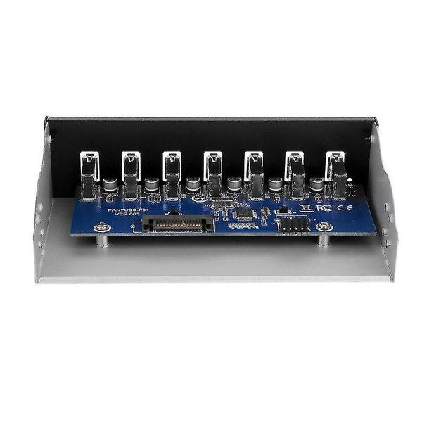 Cd 5,25 polegadas 9 pinos para 7 portas usb 2.0 hub computador cd-rom drive bay cd rom painel frontal com chip hub - HUOGUO Imagem de Cd 5,25 polegadas 9 pinos para 7 portas usb 2.0 hub computador cd-rom drive bay cd rom painel frontal com chip hub