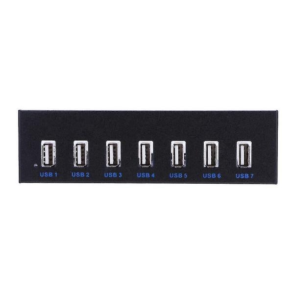 Cd 5,25 polegadas 9 pinos para 7 portas usb 2.0 hub computador cd-rom drive bay cd rom painel frontal com chip hub - HUOGUO Imagem de Cd 5,25 polegadas 9 pinos para 7 portas usb 2.0 hub computador cd-rom drive bay cd rom painel frontal com chip hub