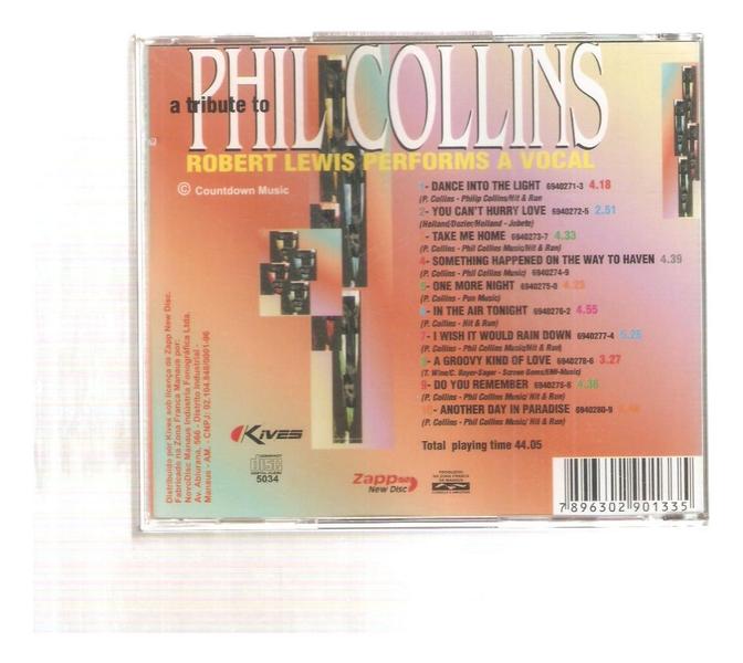 Cd Phil Collins - A Tribute To - Música e Shows de Bossa Nova