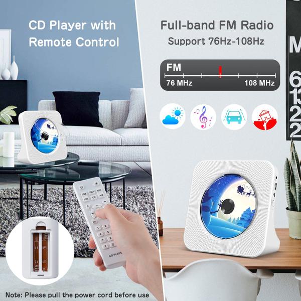 Imagem de CD Player KOVCDVI Bluetooth Desktop com alto-falantes e controle remoto