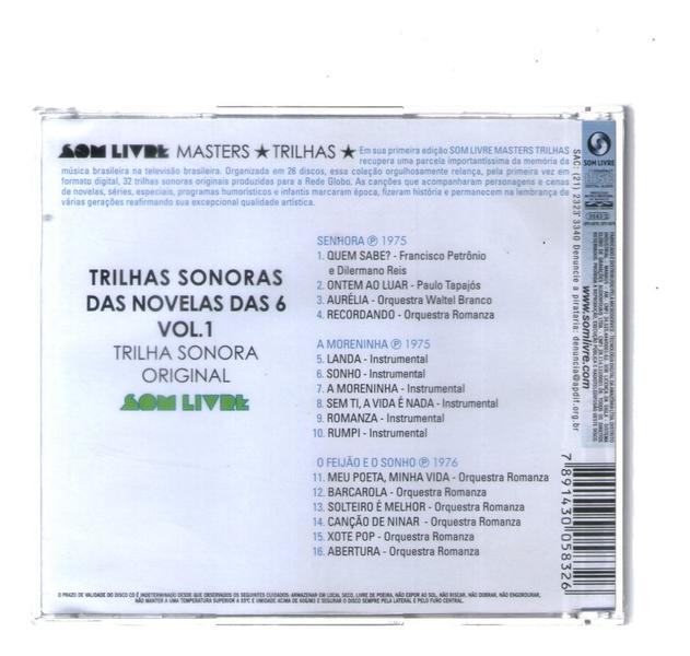 Cd Trilhas Sonoras Das Novelas Das 6 Vol. 1 - CD de Trilha Sonora