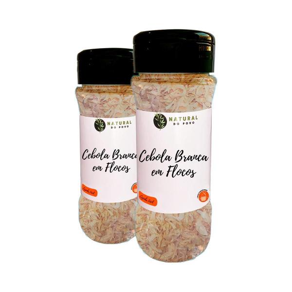 Cebola Branca Em Flocos Kit 2 Premium Pote Com Dosador 20G - Natural Do Povo Imagem de Cebola Branca Em Flocos Kit 2 Premium Pote Com Dosador 20G