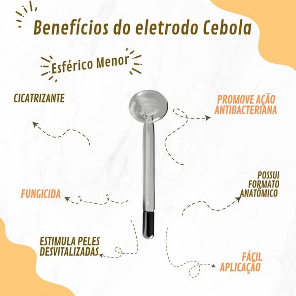 Imagem de Cebola Eletrodo De Vidro P/ Alta Frequência Cuidado Com A Pele