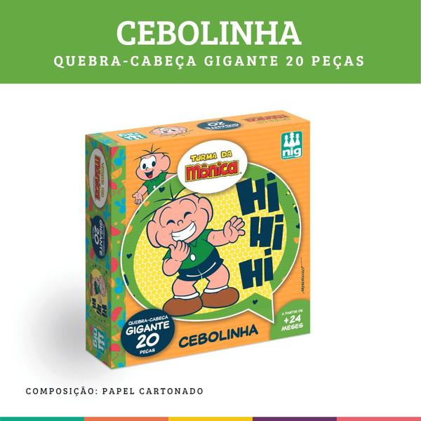 Imagem de Cebolinha Quebra-Cabeça Gigante 60x40cm 20pçs Nig Brinquedos