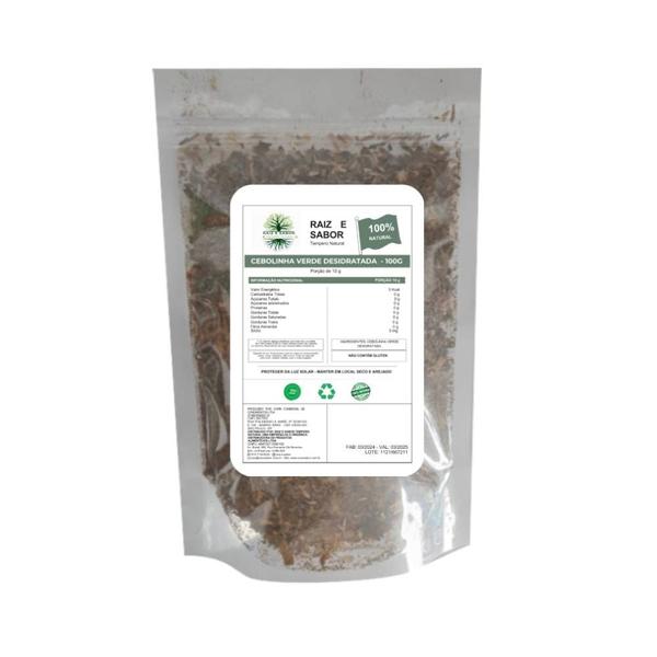 Cebolinha Verde Desidratada 100g Raiz e Sabor Imagem de Cebolinha Verde Desidratada 100g Raiz e Sabor