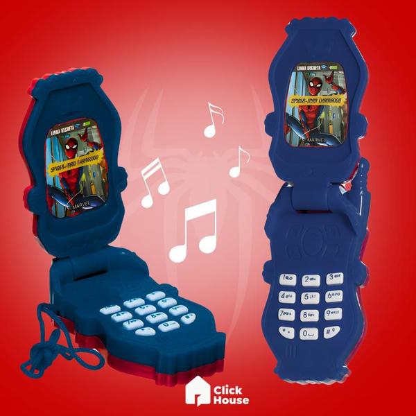 Imagem de Celular De Brinquedo Flip Infantil Musical Com Som Princesas Spiderman