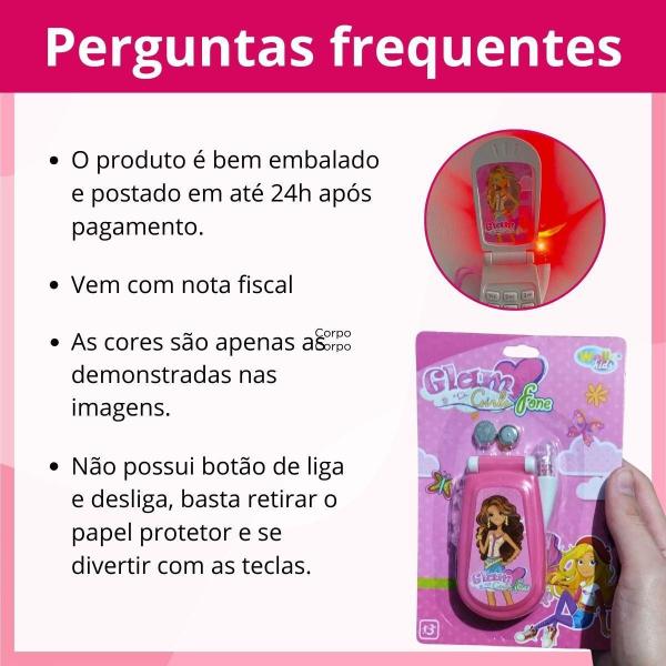 Imagem de Celular De Brinquedo Musical Com Luz Botões Telefone Abre