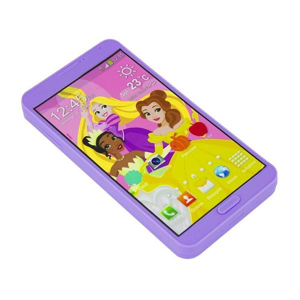 Imagem de Celular De Brinquedo Smartphone Disney Princesas Lilas C/Som