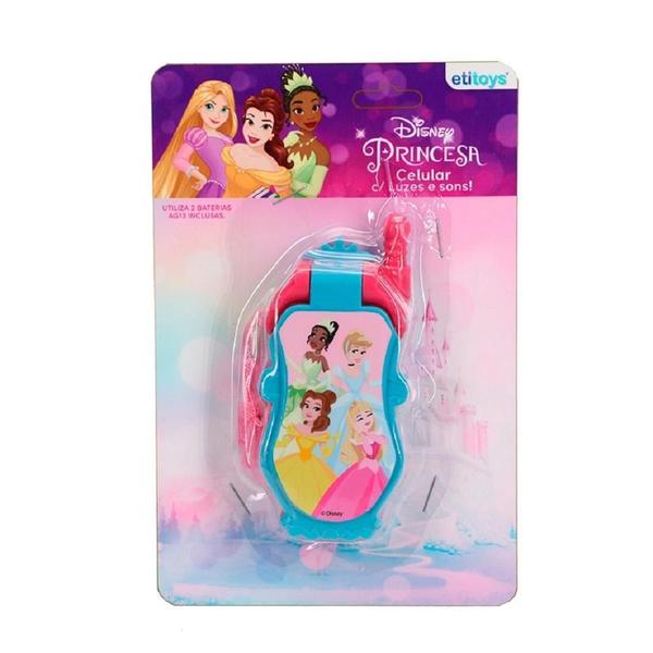 Imagem de Celular De Brinquedo Smartphone Flip Princesas Com Luz E Som