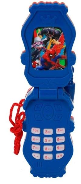 Imagem de Celular Infantil com Musica e Luz - Homem Aranha - ETITOYS