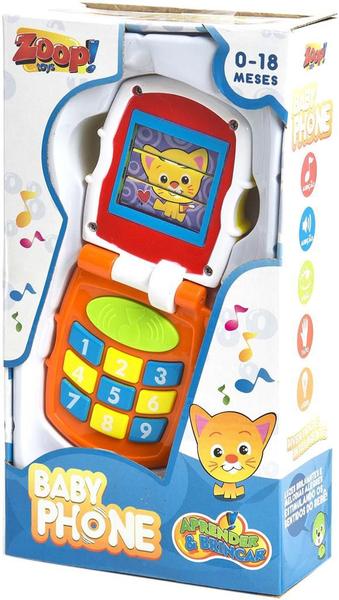 Imagem de Celular Infantil P/ Bebês Baby Phone C/ Luz Som - Zoop Toys