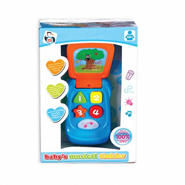 Imagem de Celular Infantil Telefone Musical Azul Com Som Luz Pica Pau